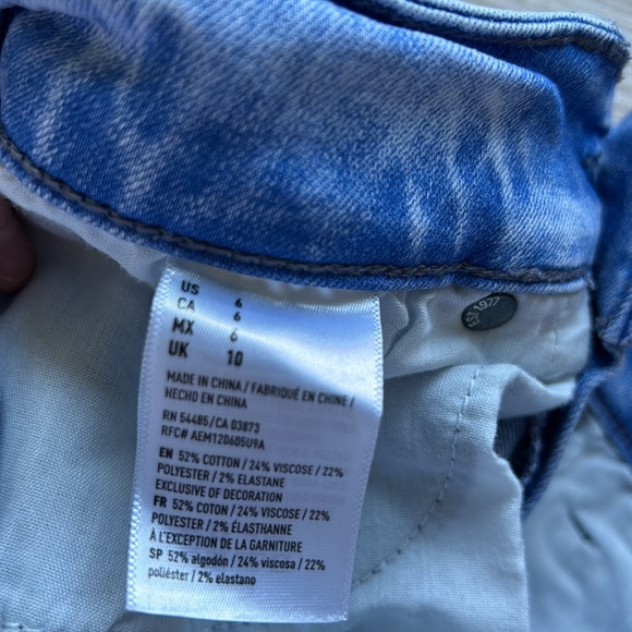 High waisted stretchy jean skirt - Picture 3 of 3